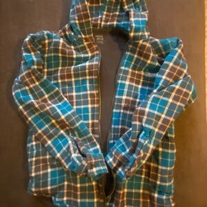 Kids Blue Plaid Shacket